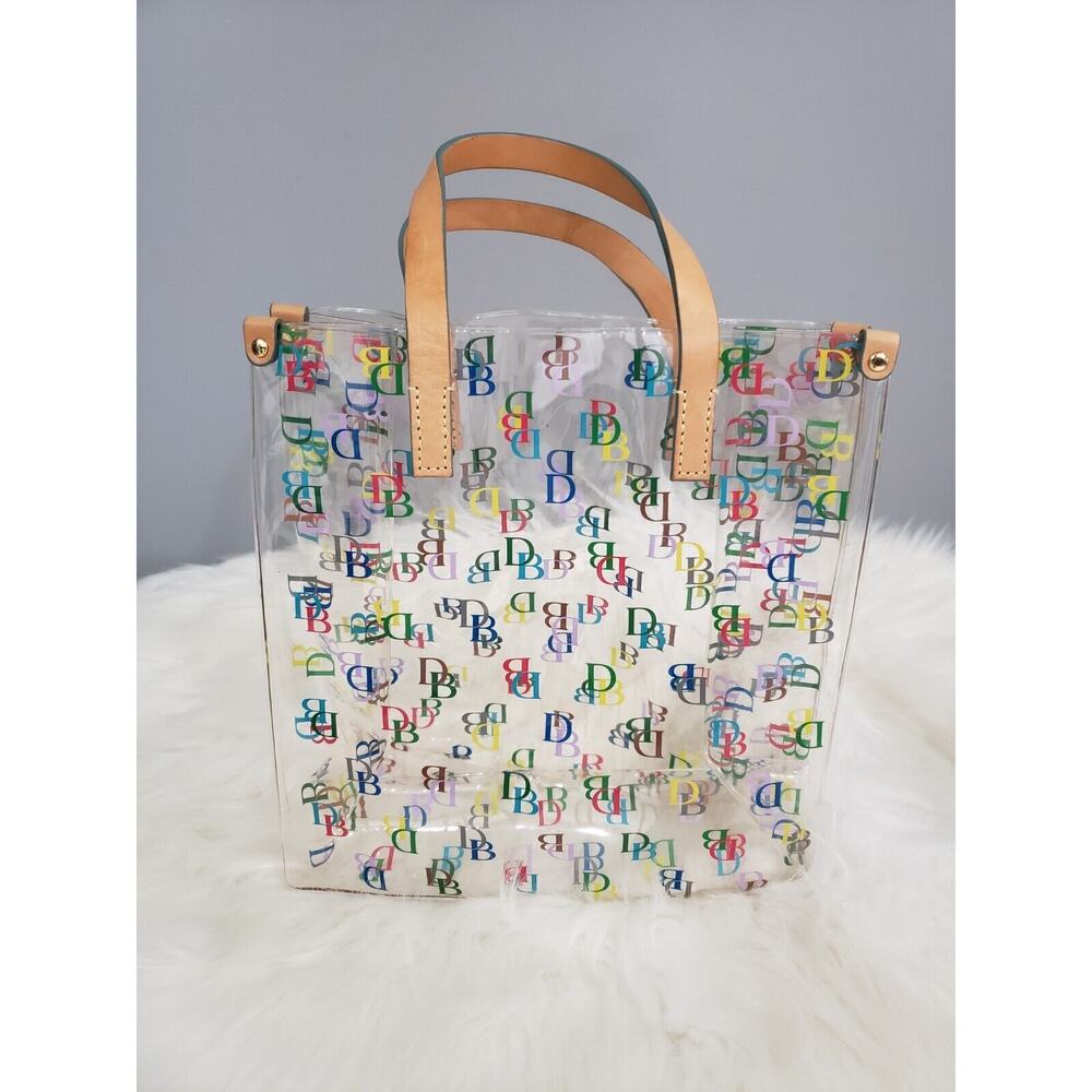 DOONEY‎ & BOURKE Signature DB Small Clear Lunch Mini Tote Handbag Multi Color